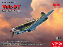 1:32 Yakovlev Yak-9T Soviet WWII fighter (4x camo)