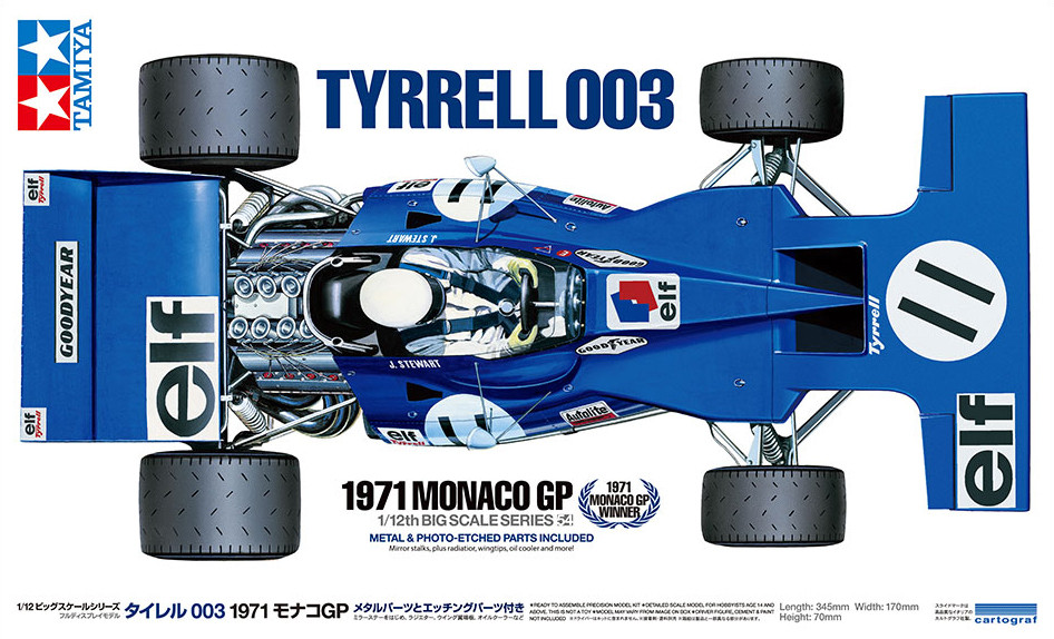 Náhled produktu - 1:12 Tyrrell 003, 1971 Monako GP