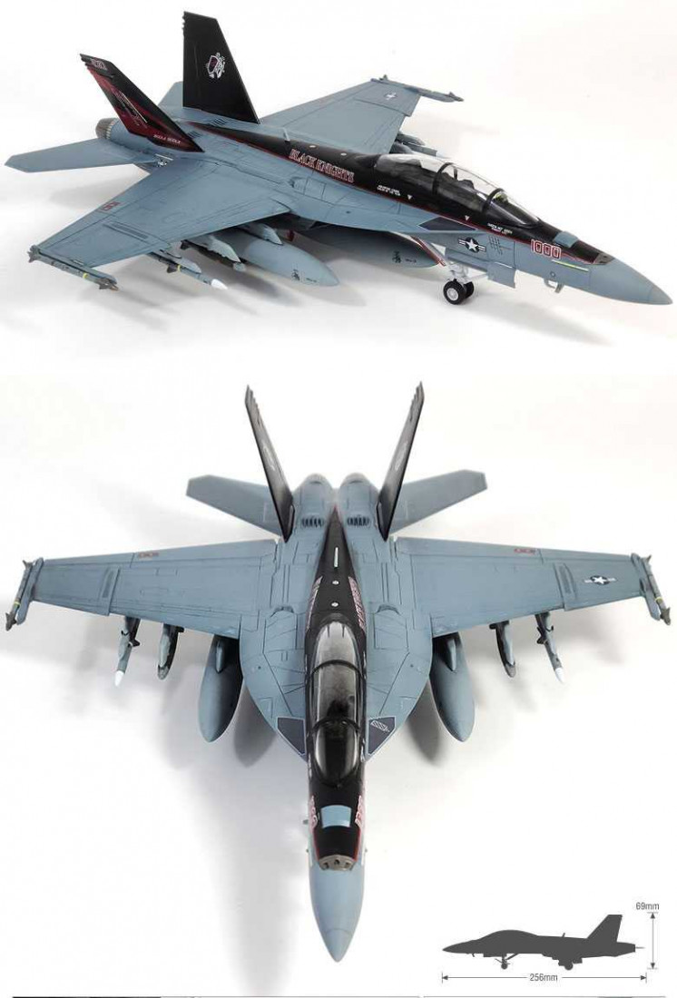 米海軍 F/Aー18Fホーネット VFAー154ブラックナイツ 1/72 F/A-