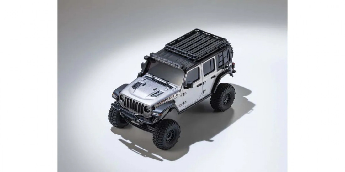 Mini-Z 4x4 Jeep Wrangler Unlimited Rubicon w/ Acc. (Silver Metallic)