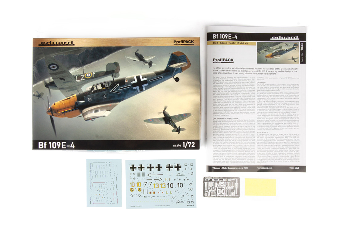 Ed7033 Eduard 1:72 Messerschmitt Bf 109 E-4 (ProfiPACK edition) 7033