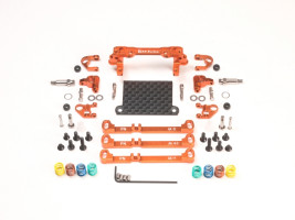 PN Racing Mini-Z V4 MR03/PNR2.5W Double A-Arm Front Suspension (Orange)