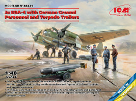 1:48 Junkers Ju 88 A-4 w/ German Ground Personnel & Torpedo Trailer