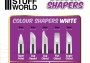 Silikonové štětce Colour Shapers White Soft, velikost 0 (5 ks)