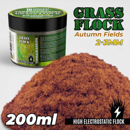 Static Grass Flock 2–3 mm – modelářský posyp podzimní pole (200 ml)