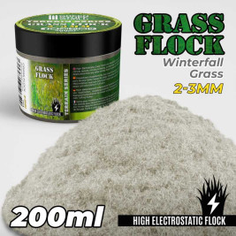 Static Grass Flock 2–3 mm – modelářský posyp zimní tráva (200 ml)