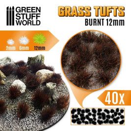 Grass Tufts – samolepící drny spálená tráva, 12mm (40 ks)