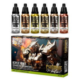 Chrome Metal Paints (6× 17 ml)