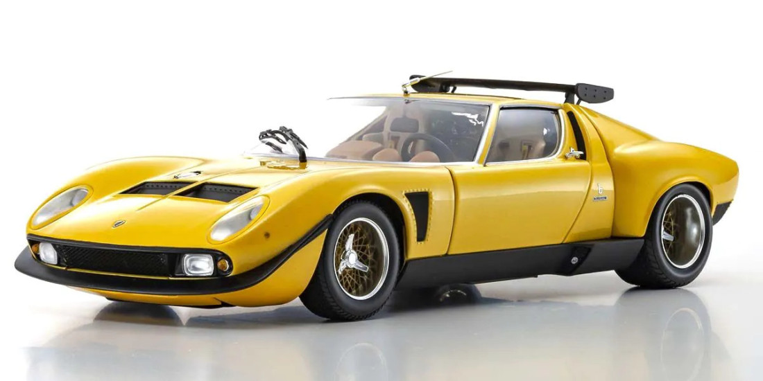 Kyosho 1:18 Lamborghini Miura SVR 1970 (Yellow-Black) KS08319GY