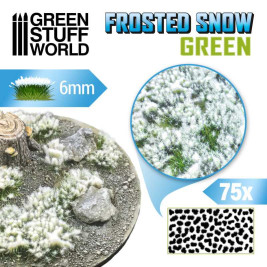 Shrubs Tufts – samolepící trsy zasněžená zelená tráva, 6mm (75 ks)