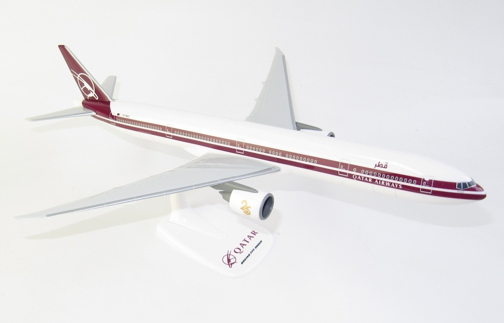 Qatar Flight Snap PPC Holland 1:200 Boeing 777-3DZER, Qatar Airways, Retro Colors, Named ...