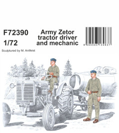 1:72 Army Zetor Tractor Driver and Mechanic
