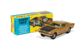 Ford Mustang Fastback 2+2, Gold & Black (Corgi Toys)