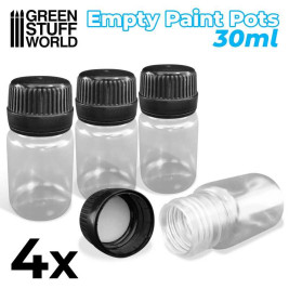 Lahvička na barvu s uzávěrem 30 ml (4 ks)