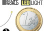 LED dioda blikající studená bílá 2mm (10 ks)