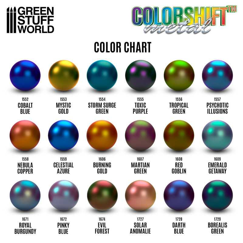 Green Stuff World Colorshift Chameleon Metal Acrylic Paint Cobalt