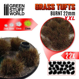 Grass Tufts XXL – samolepící drny spálená tráva, 22mm (22 ks)