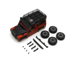 Mini-Z 4x4: Karoserie Land Rover Defender 90 Adventure (Orange / Santorini Black)