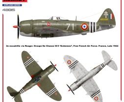 1:48 Republic P-47D-28RE Thunderbolt, Free French AF (basic kit)