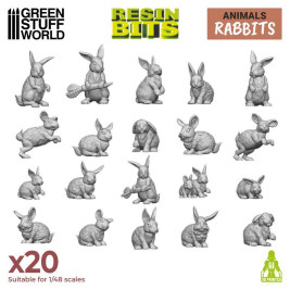 3D Printed Set Rabbits – 3D tištění králíci (20 ks)