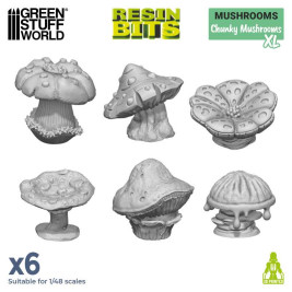 3D Printed Set Chunky Mushrooms XL - 3D printed thick mushrooms XL (6 pcs)