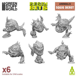 3D Printed Set Squig Beasts - 3D Printed Squig Beasts (6 pcs)