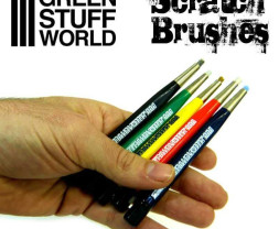 Scratch Brush Pens – Cleaning and Patina Pens with Bristles (5 pcs)
