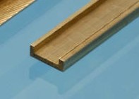 Mosazný profil C 3x1x305 mm (1 ks)