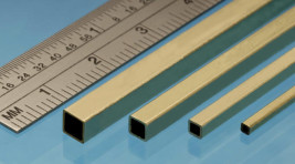 Mosazný uzavřený profil čtvercového průřezu 1,6/0,353x305 mm (3 ks)