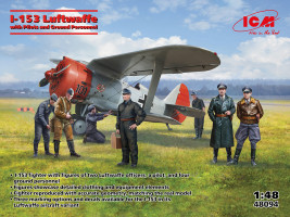 1:48 Polikarpov I-153 Luftwaffe with Pilots & Ground Personnel