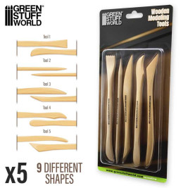 Wooden Modeling Tools (5 pcs)