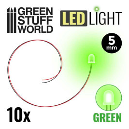 LED green 5mm (10 pcs)