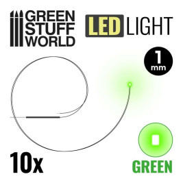 LED green 1mm (10 pcs)