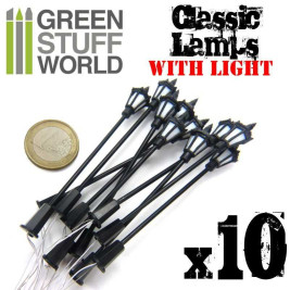 Classic street lamps with LEDs (10 pcs)