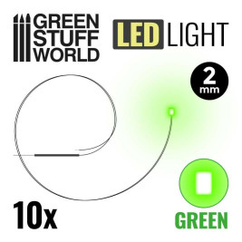 LED green 2mm (10 pcs)
