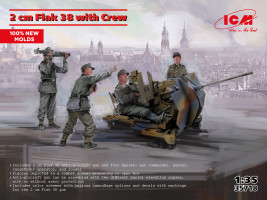1:35 2cm FlaK 38 German AA Gun w/ Crew