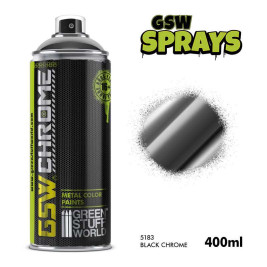 GSW Black Chrome Paint Spray – chromová barva černá ve spreji (400 ml)
