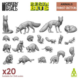 3D Printed Set Forest Animals – 3D tištěná lesní zvířata (20 ks)