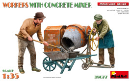 1:35 Workers w/ Concrete Mixer