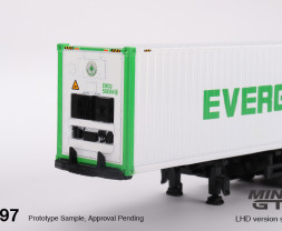 1:64 Western Star 49X Blue w/ 40' Reefer Container ″Evergreen″