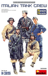 1:35 Italian Tank Crew, Resin Heads