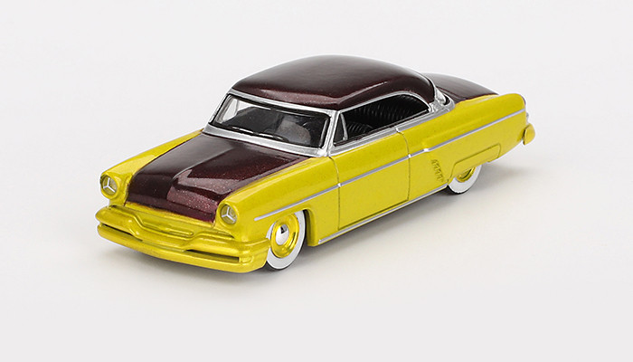 MINI GT Lincoln Capri Custom Hot Rod 1954 Scala 1/64 Color Giallo Lime MGT00794