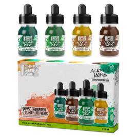 Acrylic Inks Set – Transparent Nature (4× 30 ml)