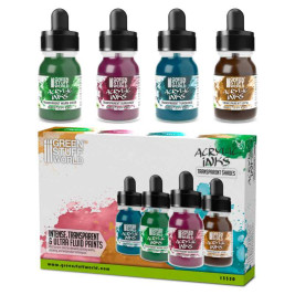 Acrylic Inks Set – Transparent Shades (4× 30 ml)
