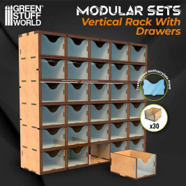 Modular Rack with Drawers – modulární organizér se 30 zásuvkami (vertikální)