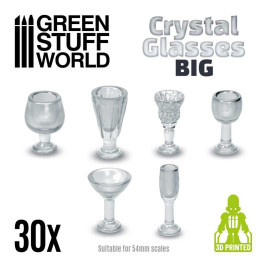 Resin Crystal Glasses Big – resinové sklenice velké (30 ks)