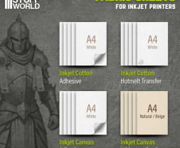Inkjet Cotton Adhesive Fabric Sheet White A4 (5 ks)