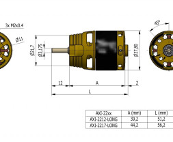 AXI 2217/16 V3 LONG střídavý motor