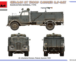 1:35 German 3t Troop Carrier 3,6-36S Radkasten-Normal-Type