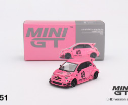 1:64 ABARTH 595 LB-WORKS x Abas Works Pink 1:64